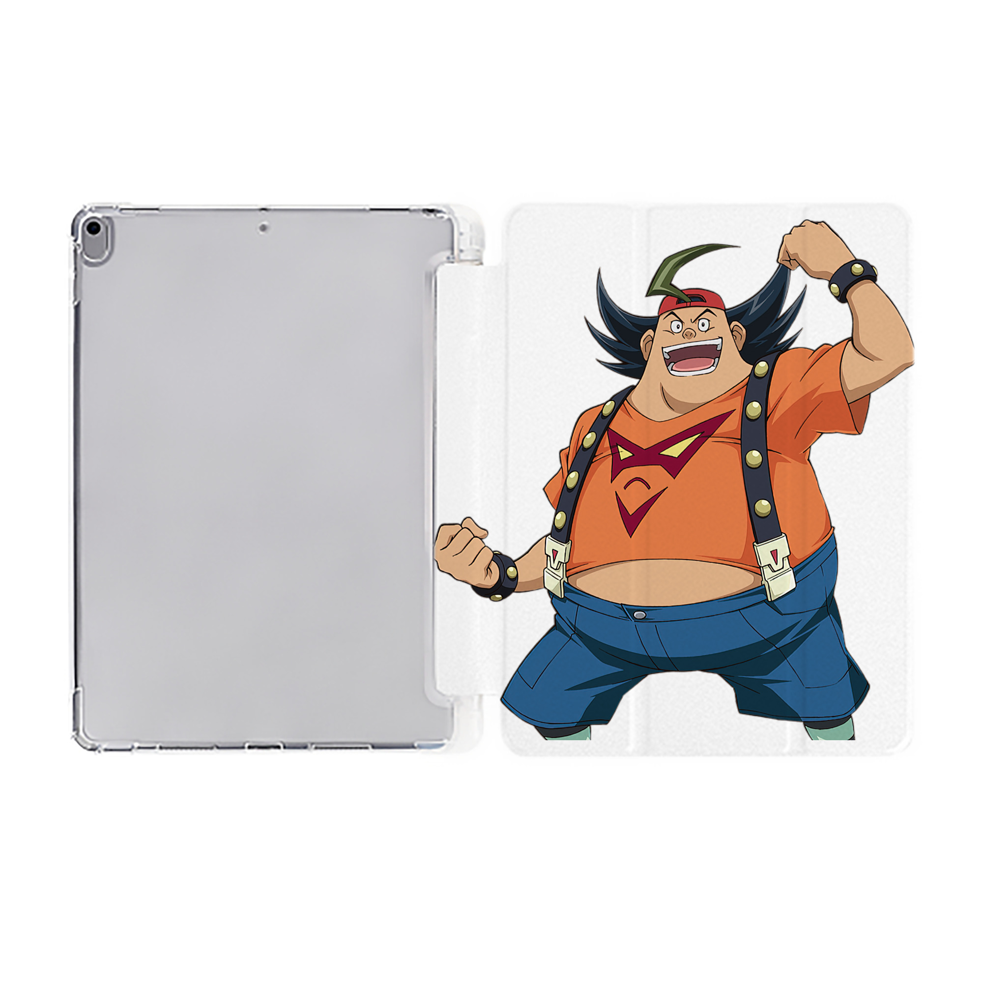 （画像用） 遊☆戯☆王 Yu-Gi-Oh! IPad ケース ペン収納付き 三つ折りスタンド PUレザー×シリコン 対応機種9.5/10.5/10.9インチ